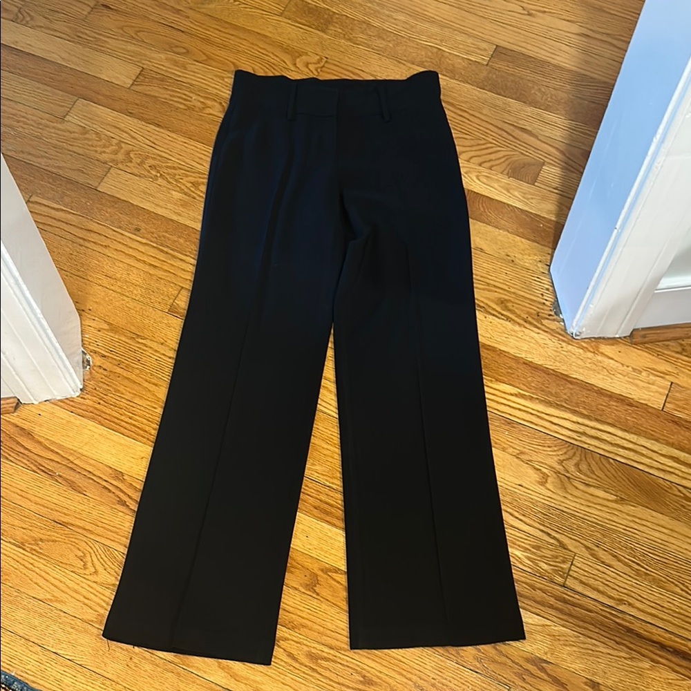 Black Wide Leg Pants Structured Full Length